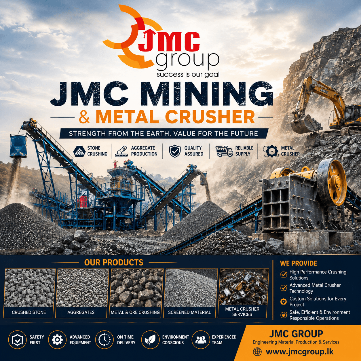 JMC metal crusher and quarry operation